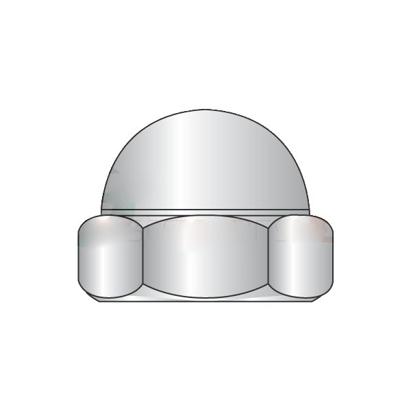 Newport Fasteners Low Crown Acorn Nut, 1/2"-13, 18-8 Stainless Steel, 0.572 in H, 100 PK 287903 - main